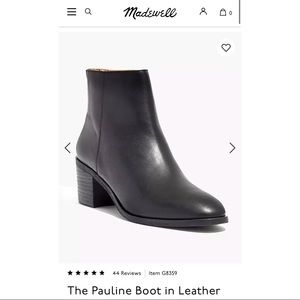 Madewell Pauline Leather Ankle Boots